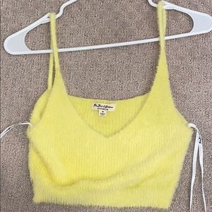 For love and lemons crop top fuzzy. Never worn.